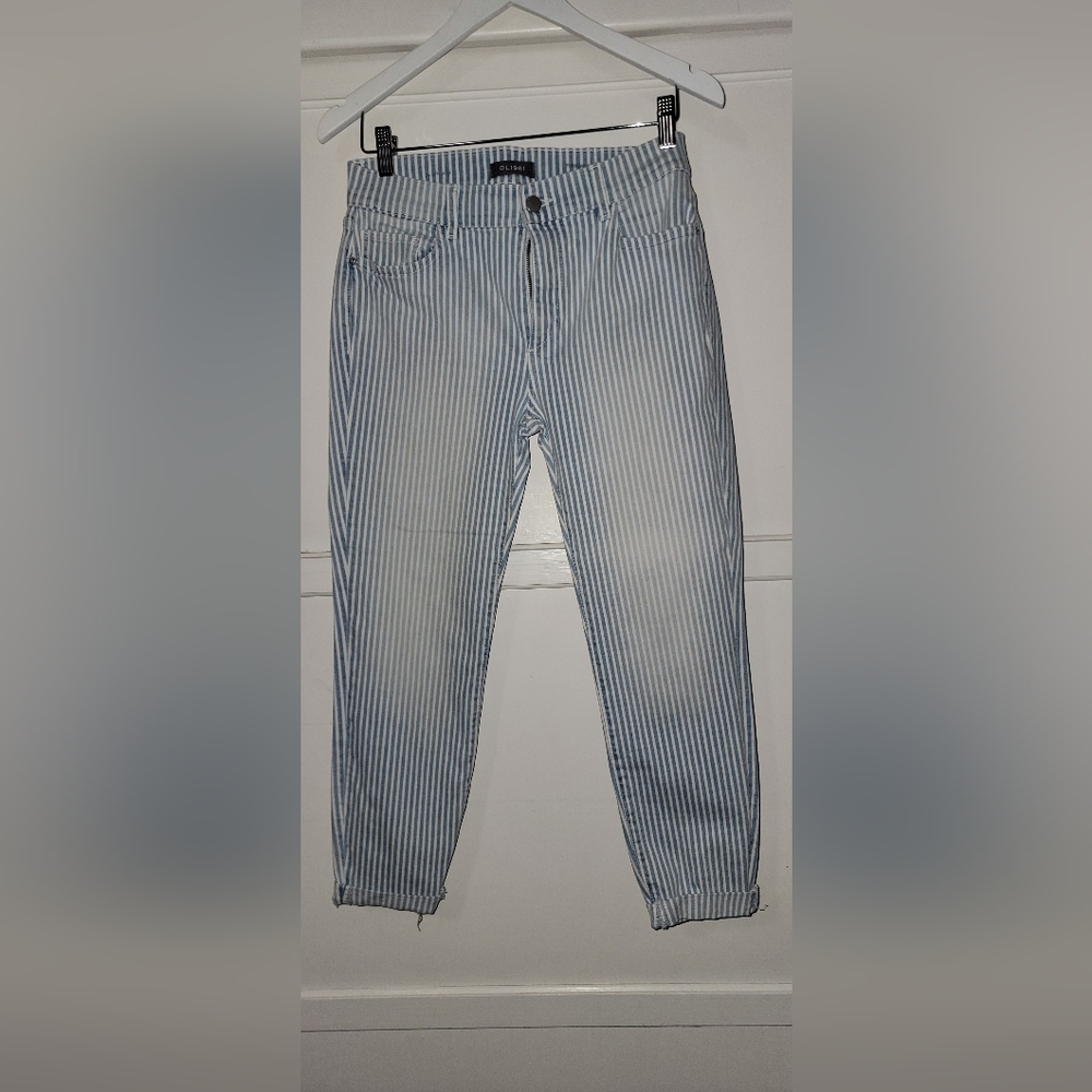 DL1961 Blue and White Striped Jeans Size 30